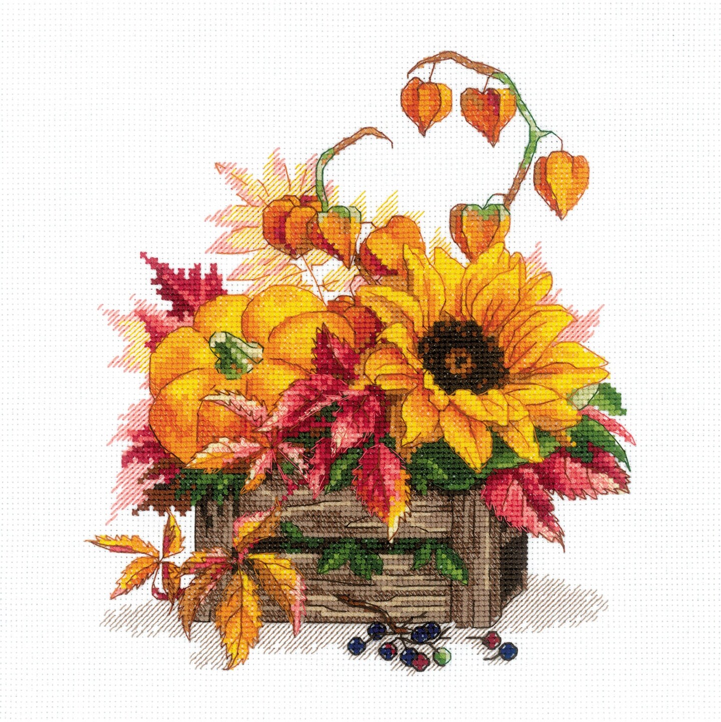 Riolis Counted Cross Stitch Kit 9.75"X9.75"-Hello Autumn (14 Count)