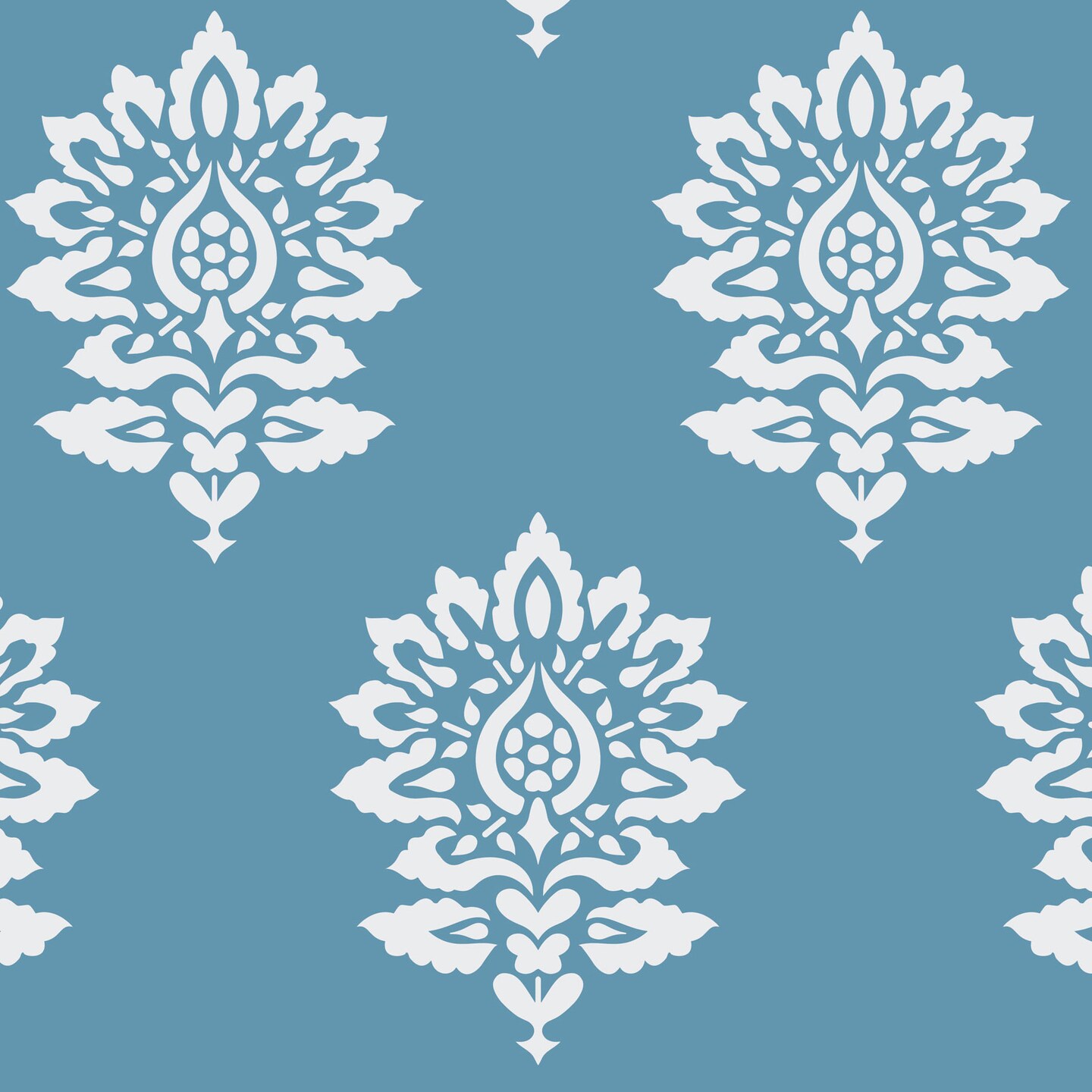 Batik Damask All Over Pattern Wall Stencil | 3797 by Designer Stencils | Pattern Stencils | Reusable Stencils for Painting | Safe &#x26; Reusable Template for Wall Decor | Try This Stencil Instead of a Wallpaper | Easy to Use &#x26; Clean Art Stencil Pattern