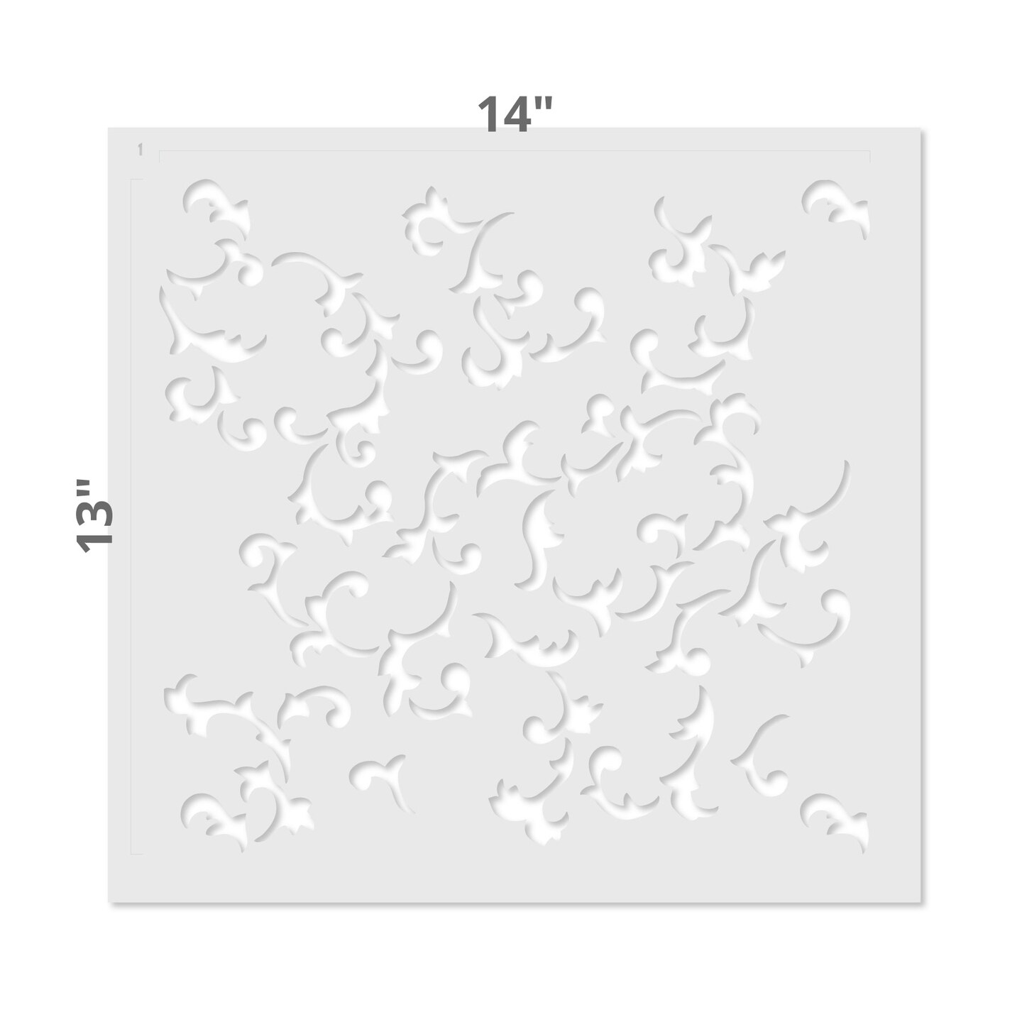 Scroll Wallpaper Wall Stencil | 3303 by Designer Stencils | Pattern Stencils | Reusable Stencils for Painting | Safe & Reusable Template for Wall Decor | Try This Stencil Instead of a Wallpaper | Easy to Use & Clean Art Stencil Pattern