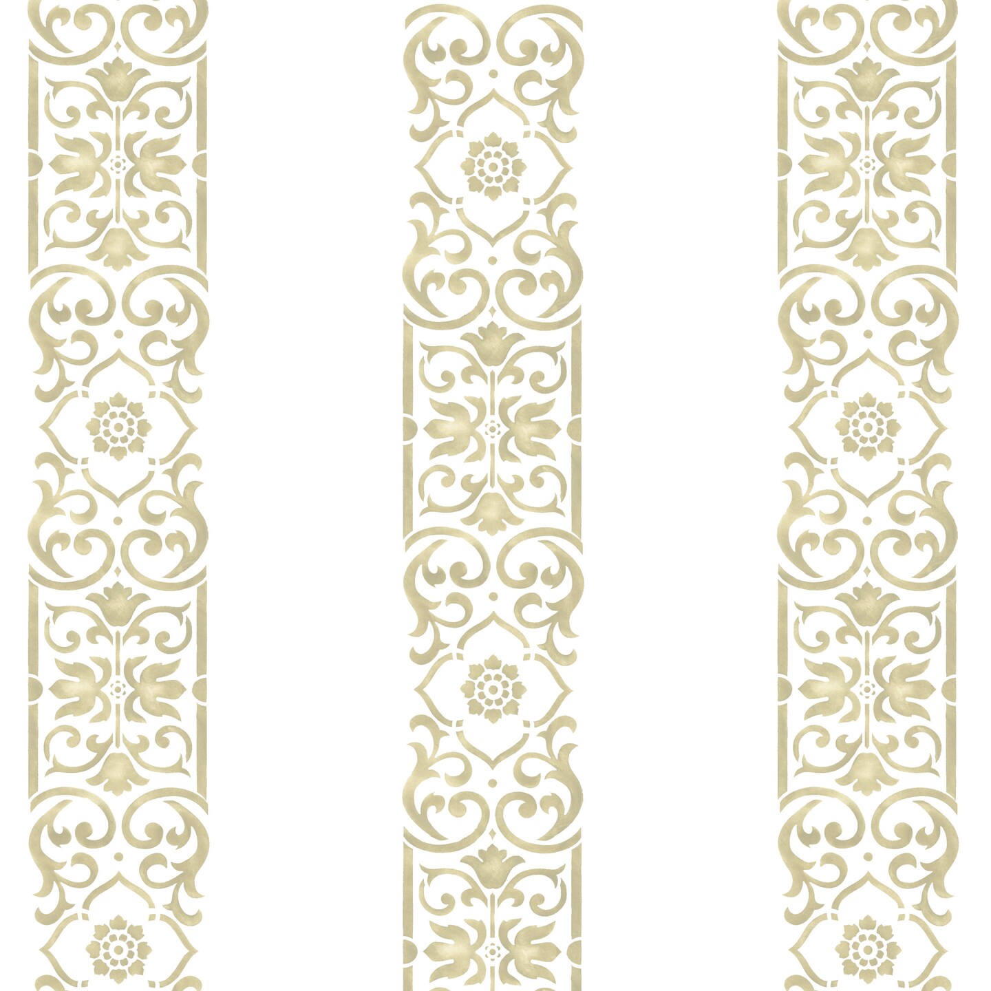 Vertical Scroll Wall Stencil | 3386 by Designer Stencils | Pattern Stencils |