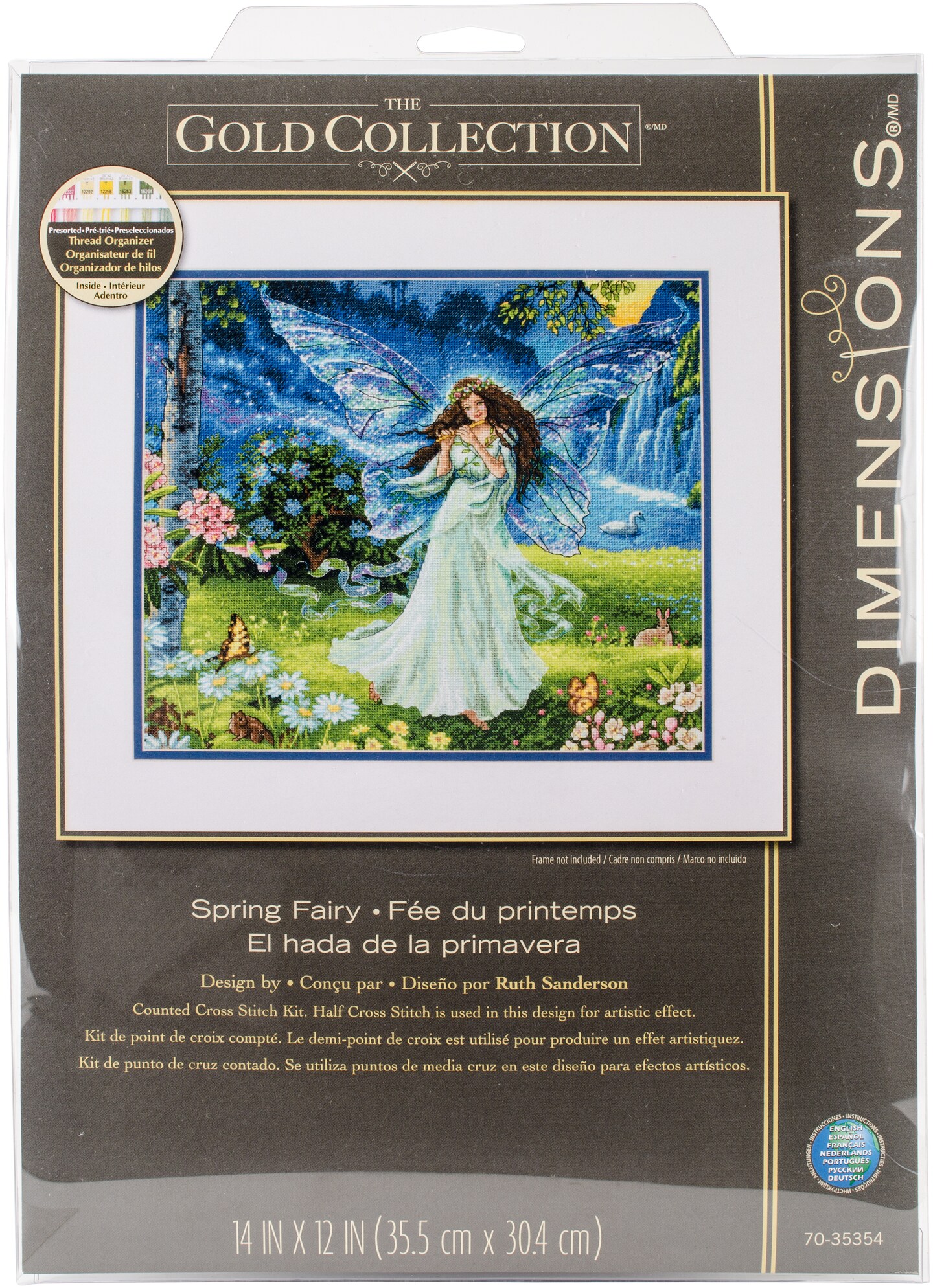 Dimensions Gold Collection Counted Cross Stitch Kit 14&#x22;X12&#x22;-Spring Fairy (16 Count)