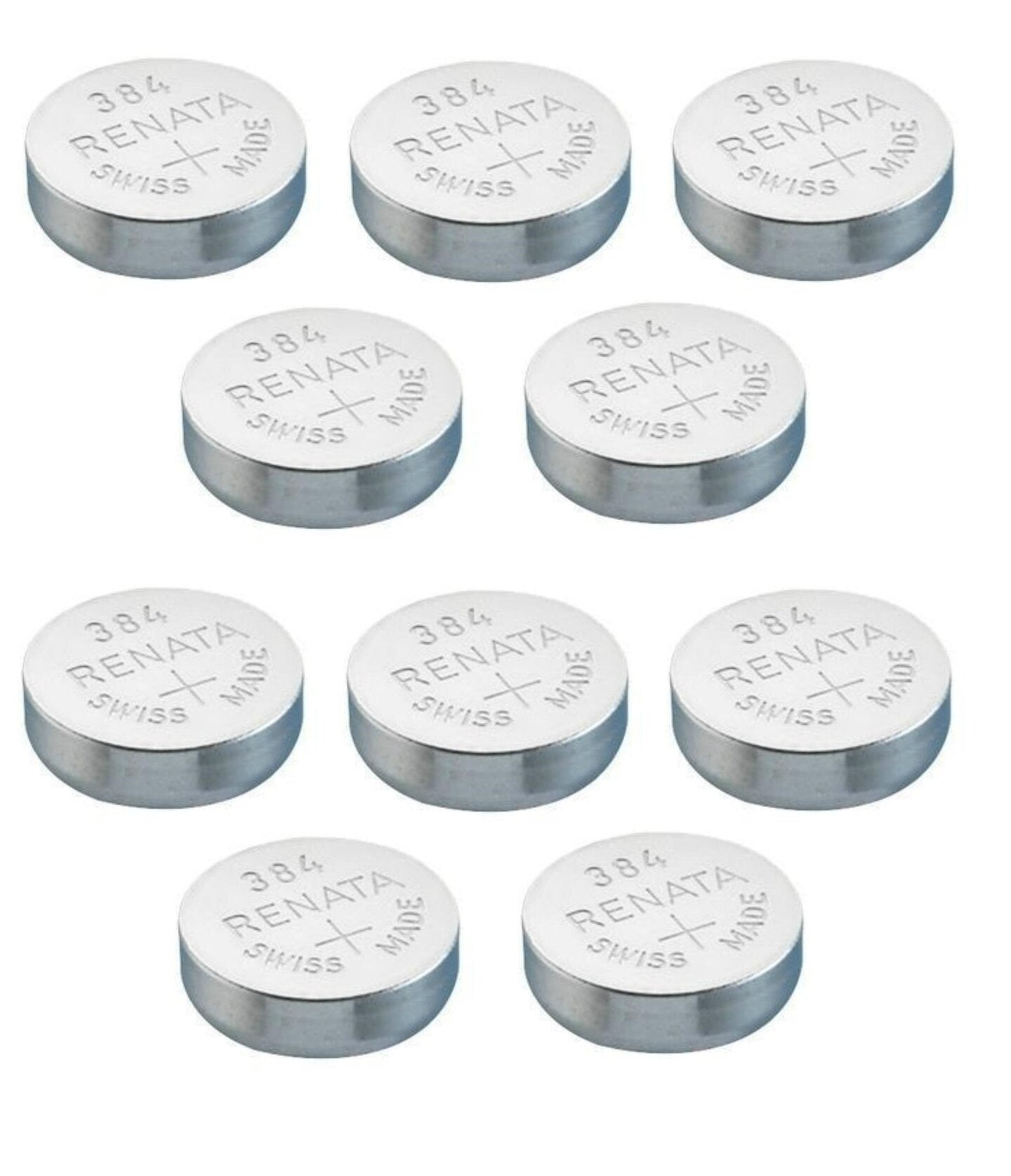 Renata Watch Battery Swiss Made Renata 384 or SR41SW Or AG3 1.5V (10 Batteries, 384 or SR 41 SW