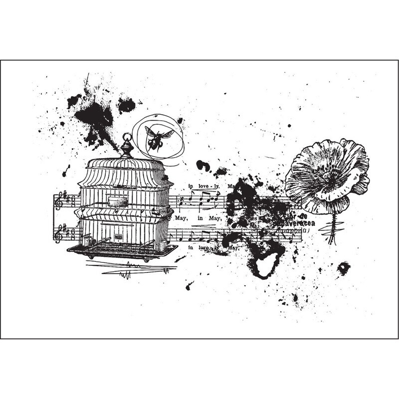 Prima Marketing Inc Mixed Media Cling Stamp - Treasured Memories 8 655350580148