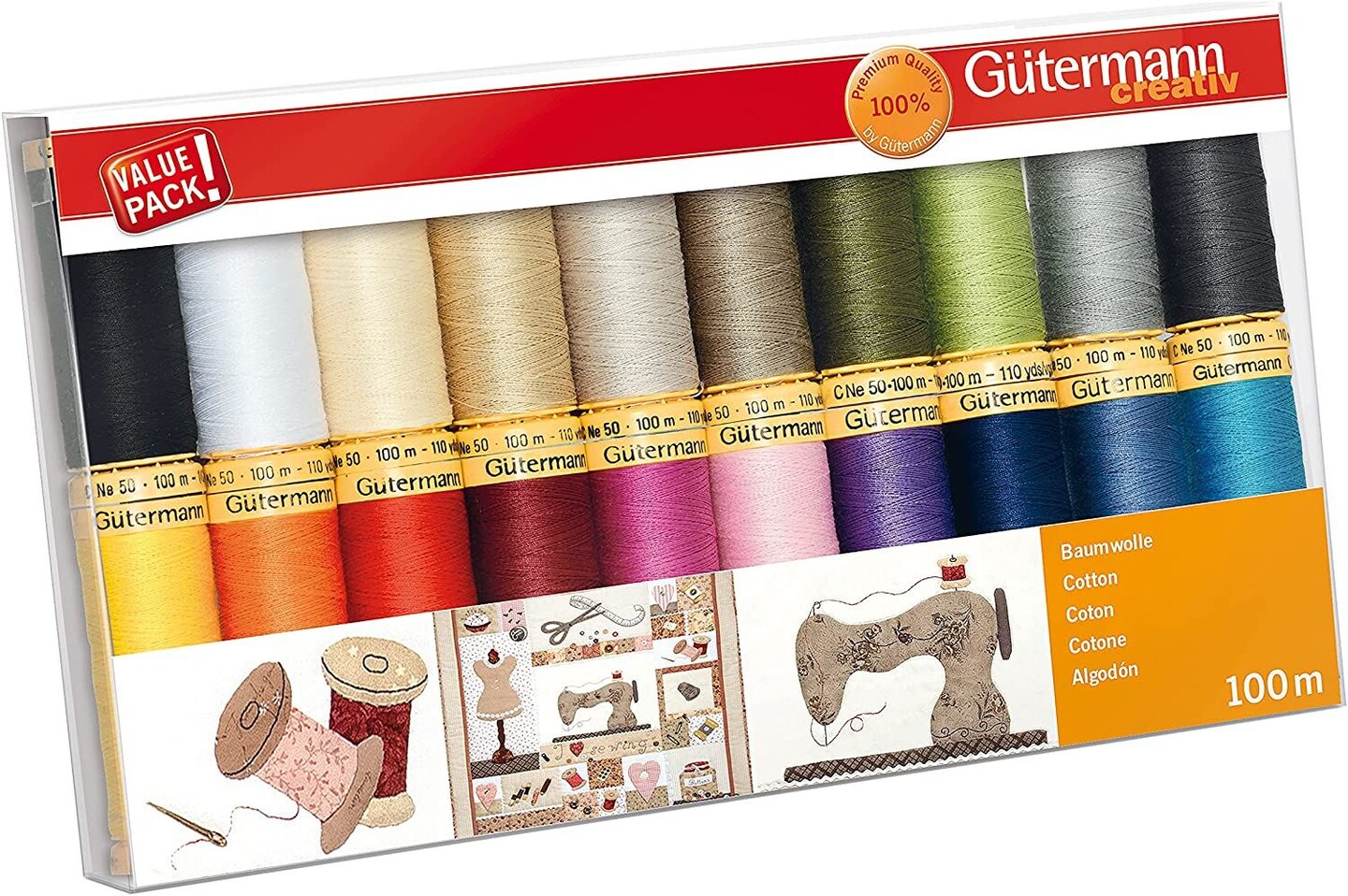 Allary® 24-Piece All Purpose Sewing Thread Set