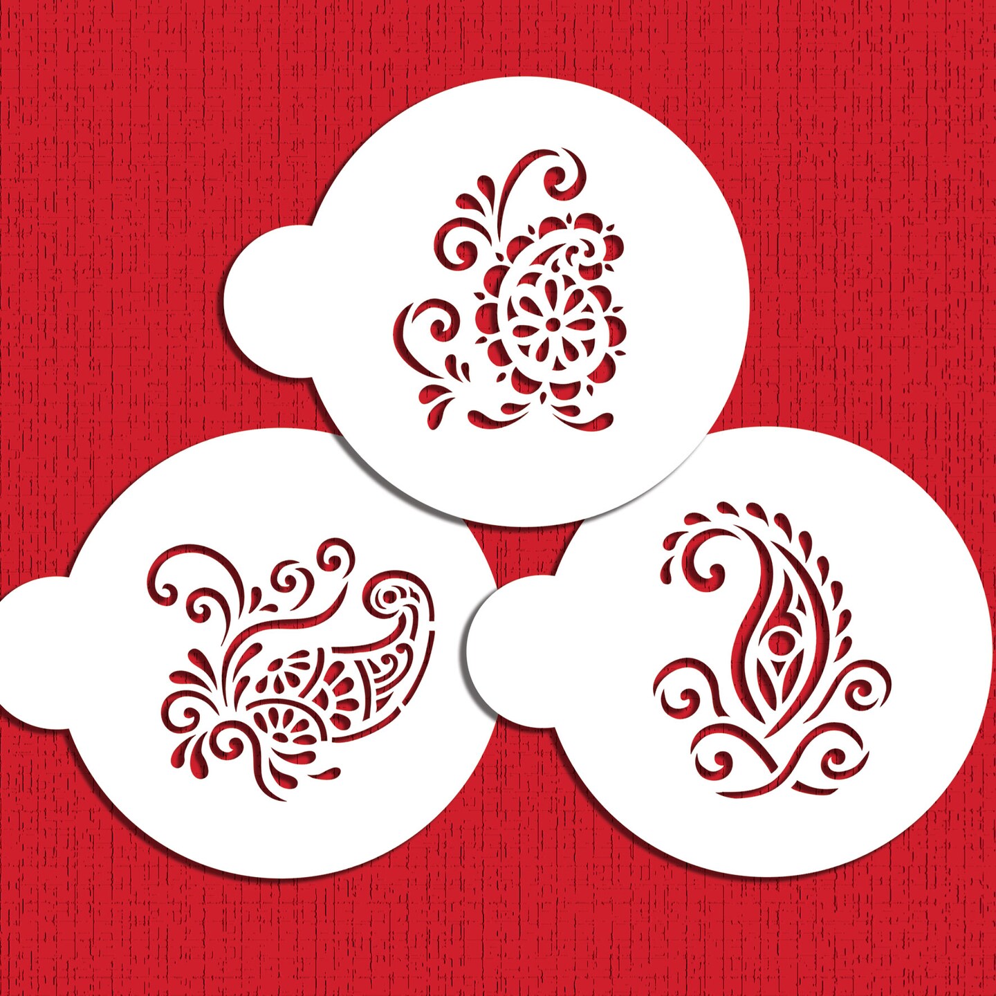 Silk Paisley Cookie Stencil Set C802 by Designer Stencils Cookie