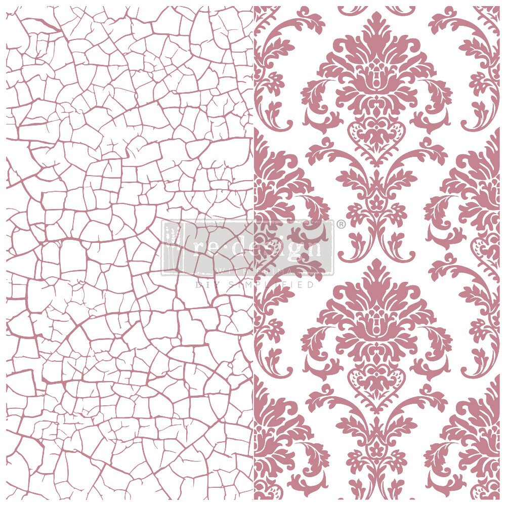 Redesign Decor Clear-Cling Stamps - Imperial Crackle 12&#x22;x12&#x22;