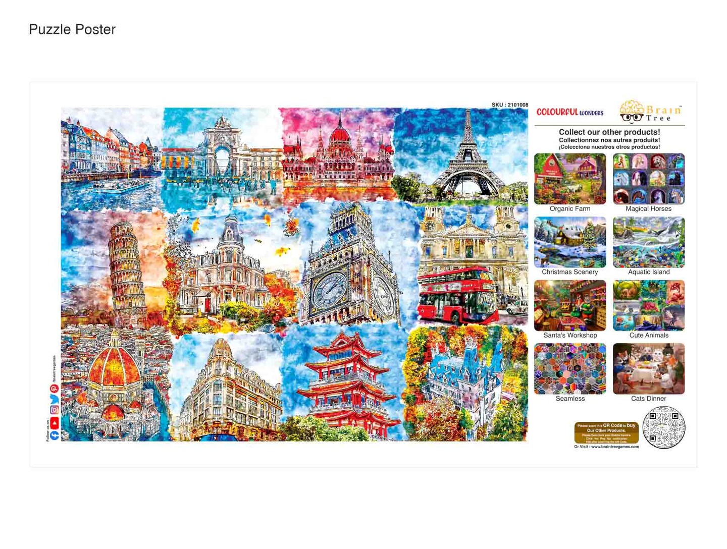 Brain Tree - Colorful Wonders Jigsaw Puzzles 1000 Piece