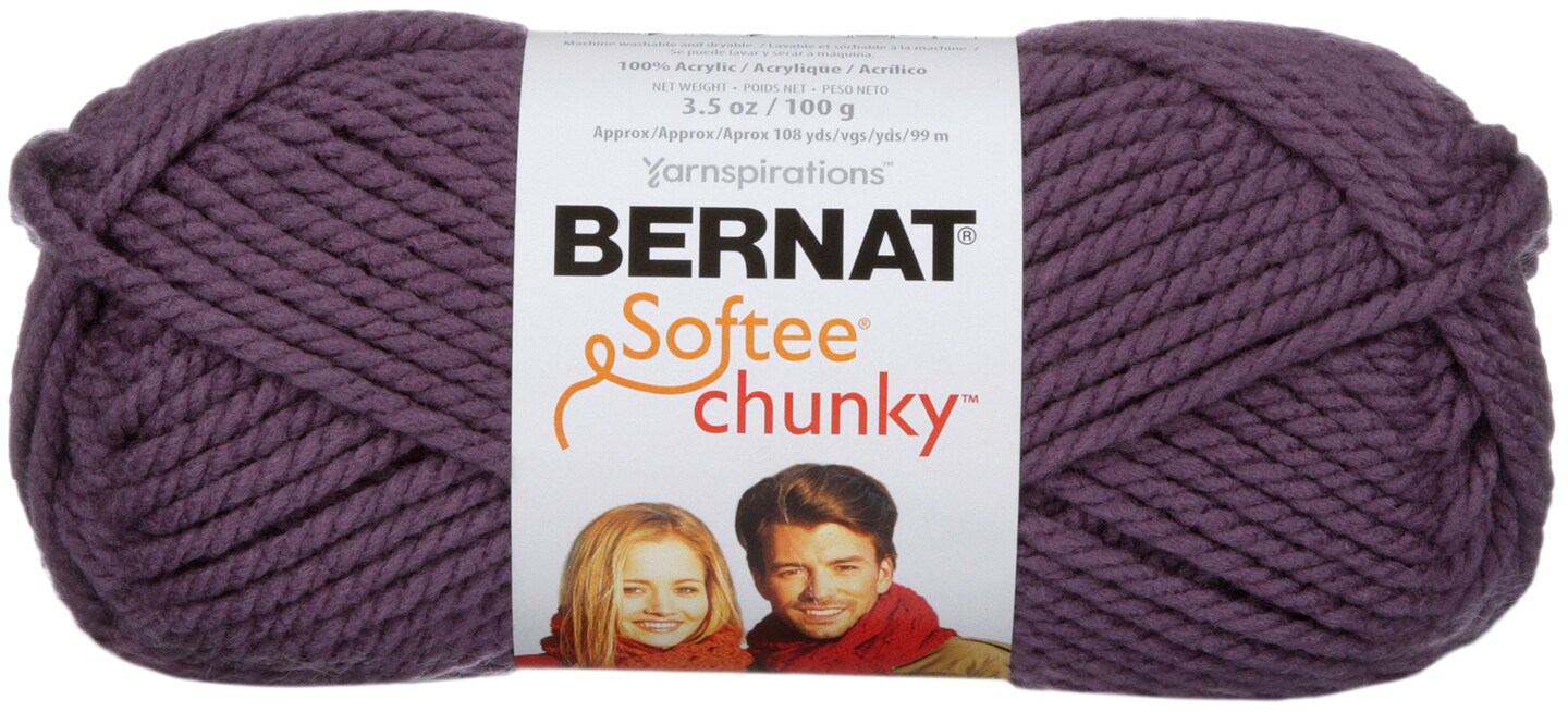 Bernat Softee Chunky Yarn-Dark Mauve