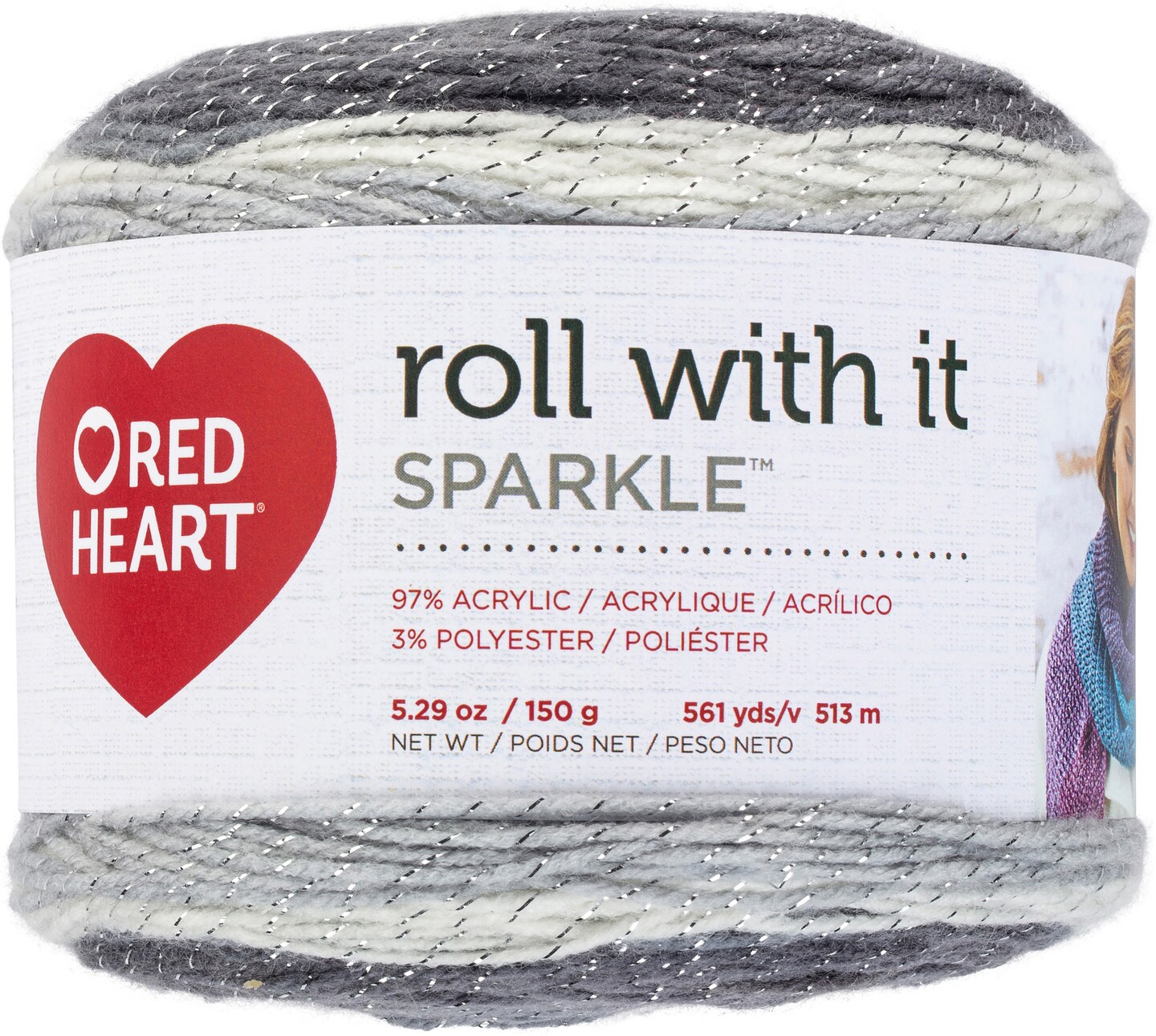 Red Heart Roll With It Sparkle YarnDiamonds Michaels