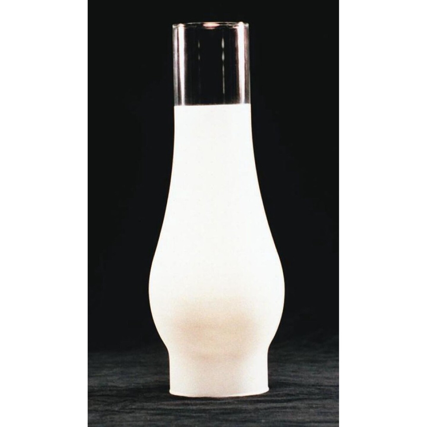 Frosted Glass Lamp Chimney, Replacement Hurricane Globe Measures 2 5/8 Inch Diameter Base x 10 Inches High for Oil or Kerosene Lanterns