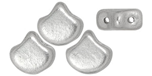 Ginko Beads, Matte Metallic Silver, 8 grams