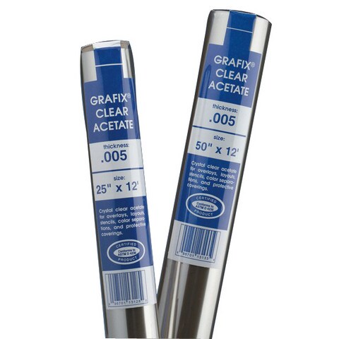 CLEAR ACETATE .005 ROLL 25 INCH X 12 FEET
