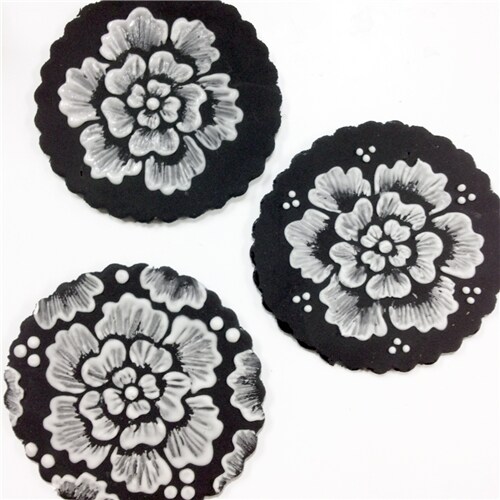 Brush Embroidery Flower Cookie Stencil Set | C790 by Designer Stencils | Cookie Decorating Tools | Baking Stencils for Royal Icing, Airbrush, Dusting Powder | Reusable Plastic Food Grade Stencil for Cookies | Easy to Use &#x26; Clean Cookie Stencil
