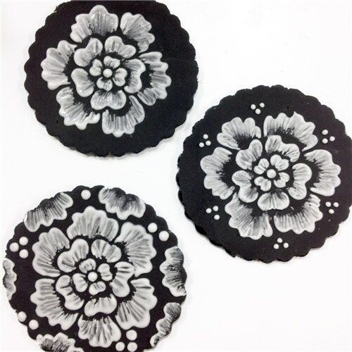 Brush Embroidery Flower Cookie Stencil Set | C790 by Designer Stencils | Cookie Decorating Tools | Baking Stencils for Royal Icing, Airbrush, Dusting Powder | Reusable Plastic Food Grade Stencil for Cookies | Easy to Use & Clean Cookie Stencil