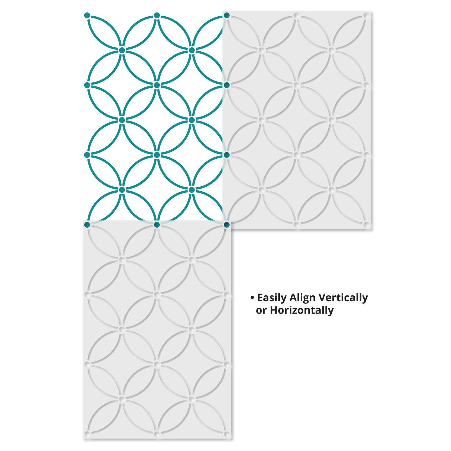 Contemporary Circles Wall Stencil | 3693 by Designer Stencils | Pattern Stencils | Reusable Stencils for Painting | Safe & Reusable Template for Wall Decor | Try This Stencil Instead of a Wallpaper | Easy to Use & Clean Art Stencil Pattern