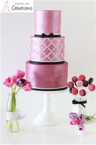 Quatrefoil Outline Cake Stencil | C718 by Designer Stencils | Cake Decorating Tools |