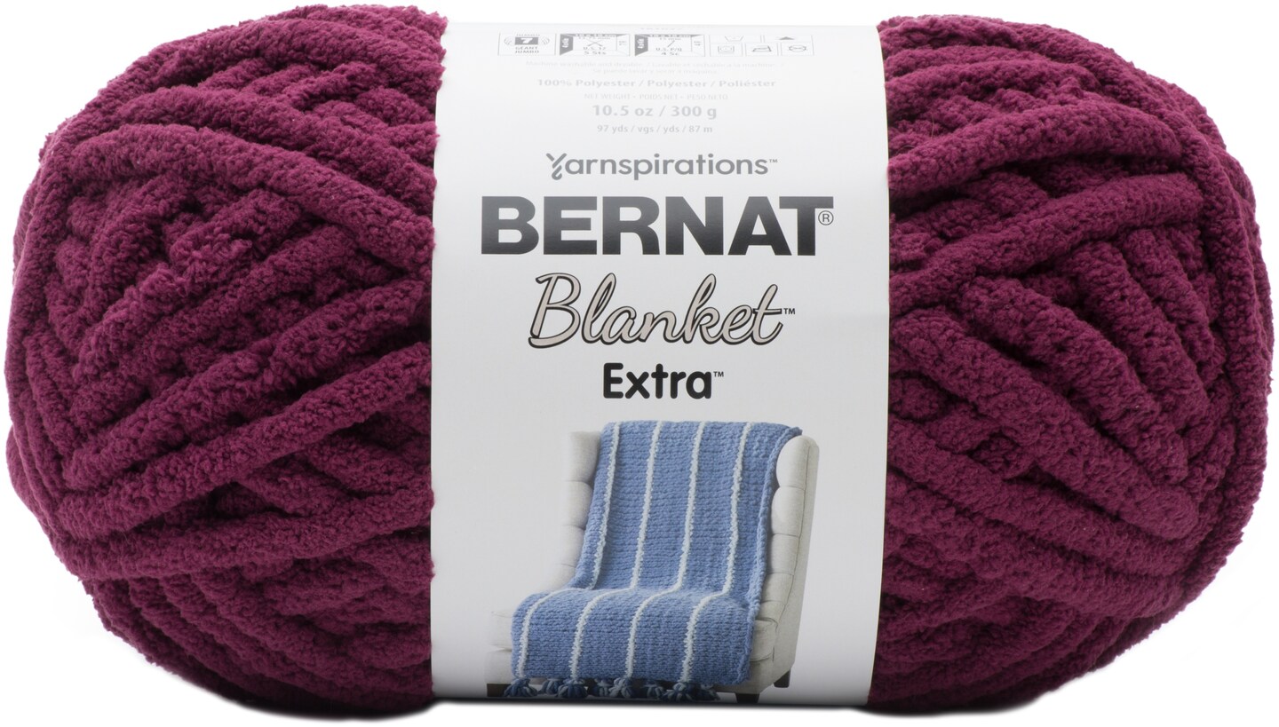 Bernat Blanket Extra Yarn-Burgundy Plum