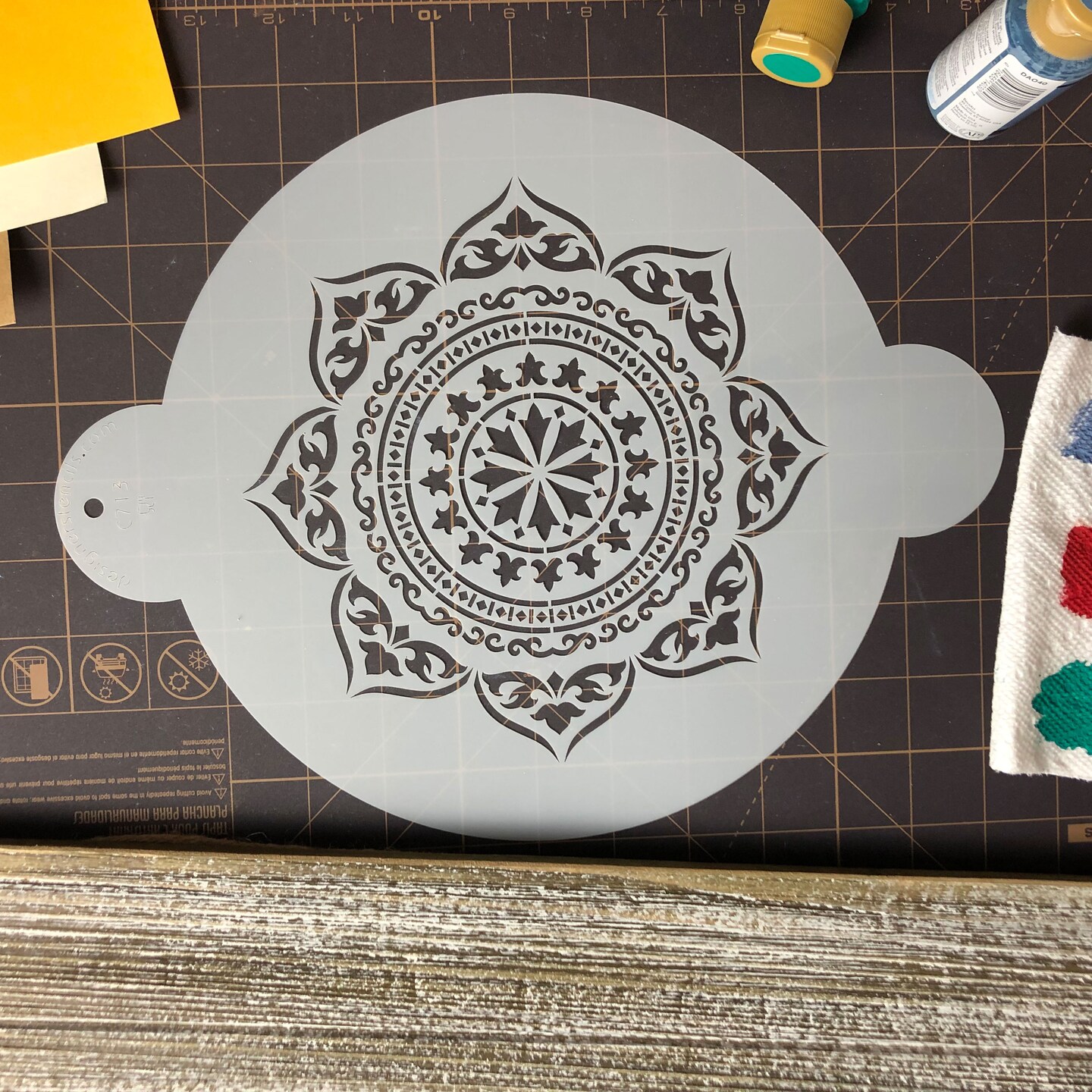 Moroccan Medallion Cake Stencil | C713 by Designer Stencils | Cake Decorating Tools | Baking Stencils for Royal Icing, Airbrush, Dusting Powder | Reusable Plastic Food Grade Stencil for Cakes | Easy to Use & Clean Cake Stencil