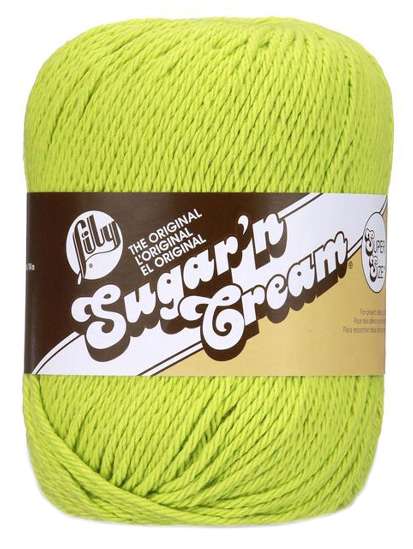 Lily Sugar'n Cream Yarn - Solids Super Size-Hot Green