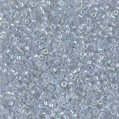 Miyuki Delica Bead 11/0, DB1677, Pearl Lined Transparent Pale Gray AB, 5 grams