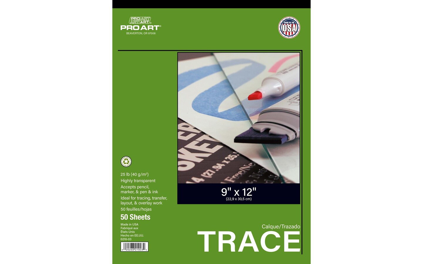 Pro Art Tracing Paper Pad 9x12 25lb 50pc Michaels