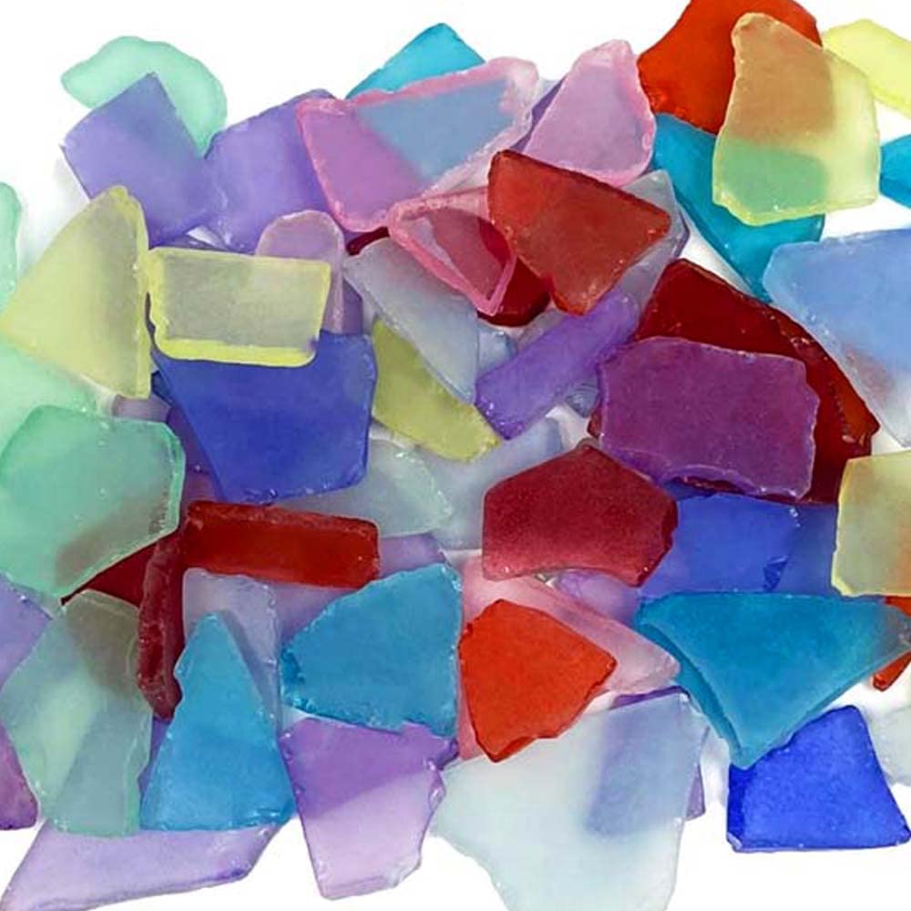 Sea Glass 11 Ounces Assorted Mix Sea Glass - Bulk Seaglass Pieces for Beach Decor &#x26; Crafts