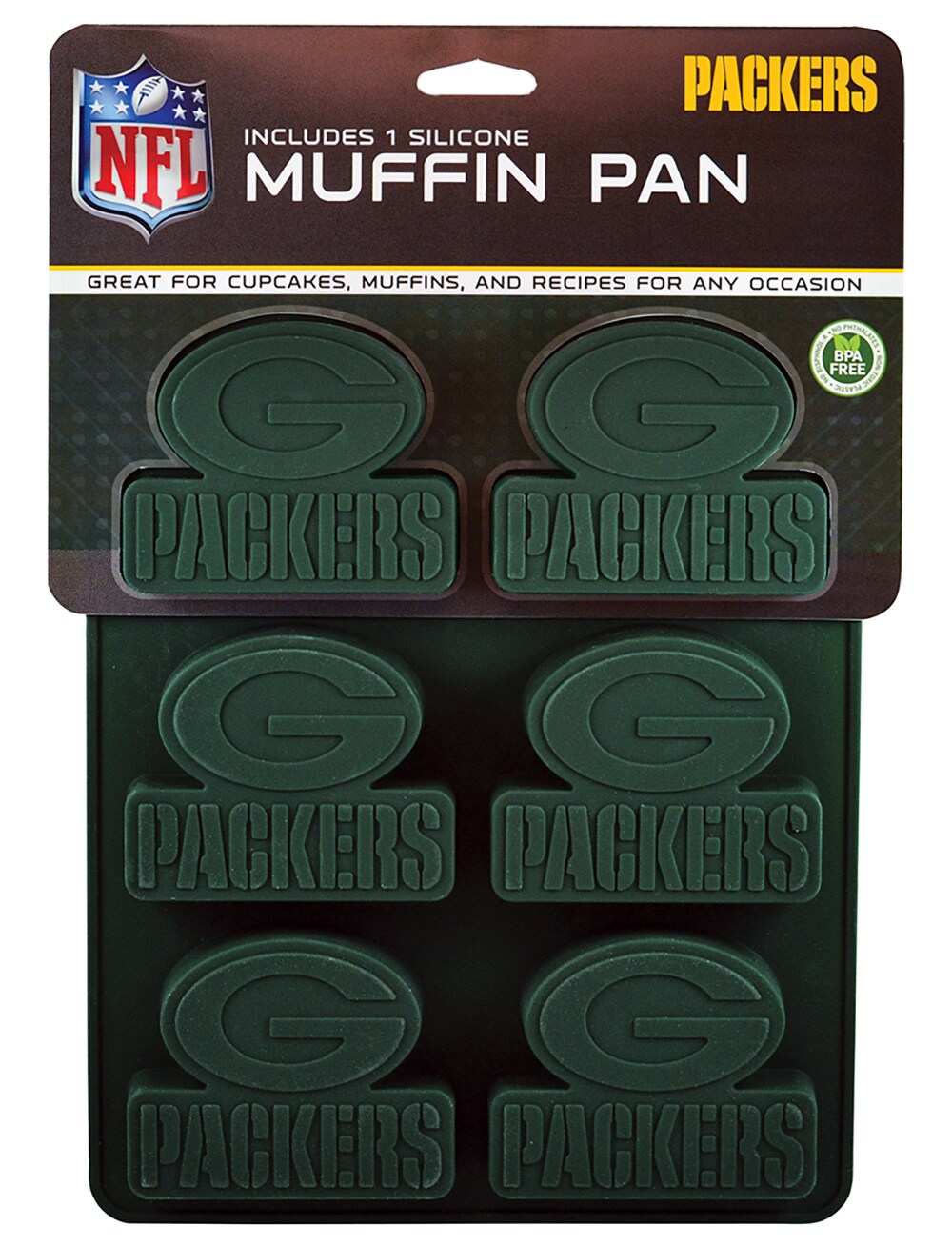 MasterPieces Game Day FanPans NFL Green Bay Packers Silicone Muffin