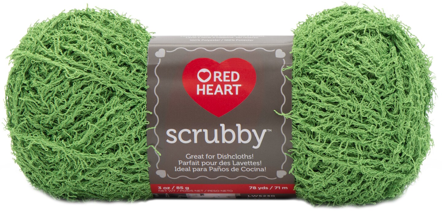 Red Heart Scrubby Yarn-Lime