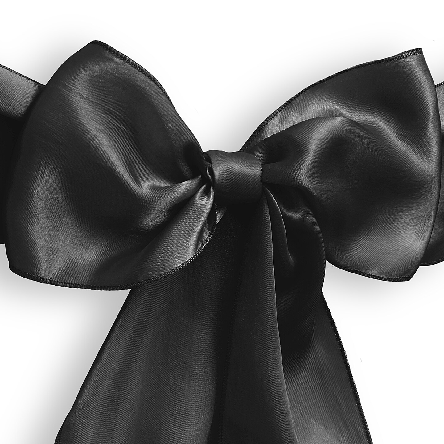 Lann&#x27;s Linens - Elegant Satin Wedding/Party Chair Cover Sashes/Bows - Ribbon Tie Back Sash