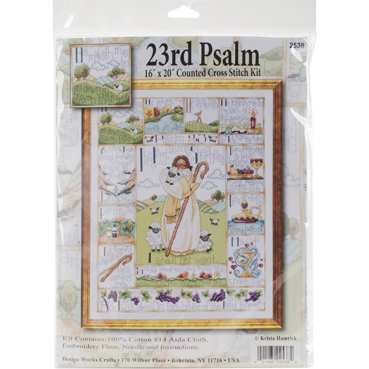 Design Works Counted Cross Stitch Kit 16&#x22;X20&#x22;-23rd Psalm