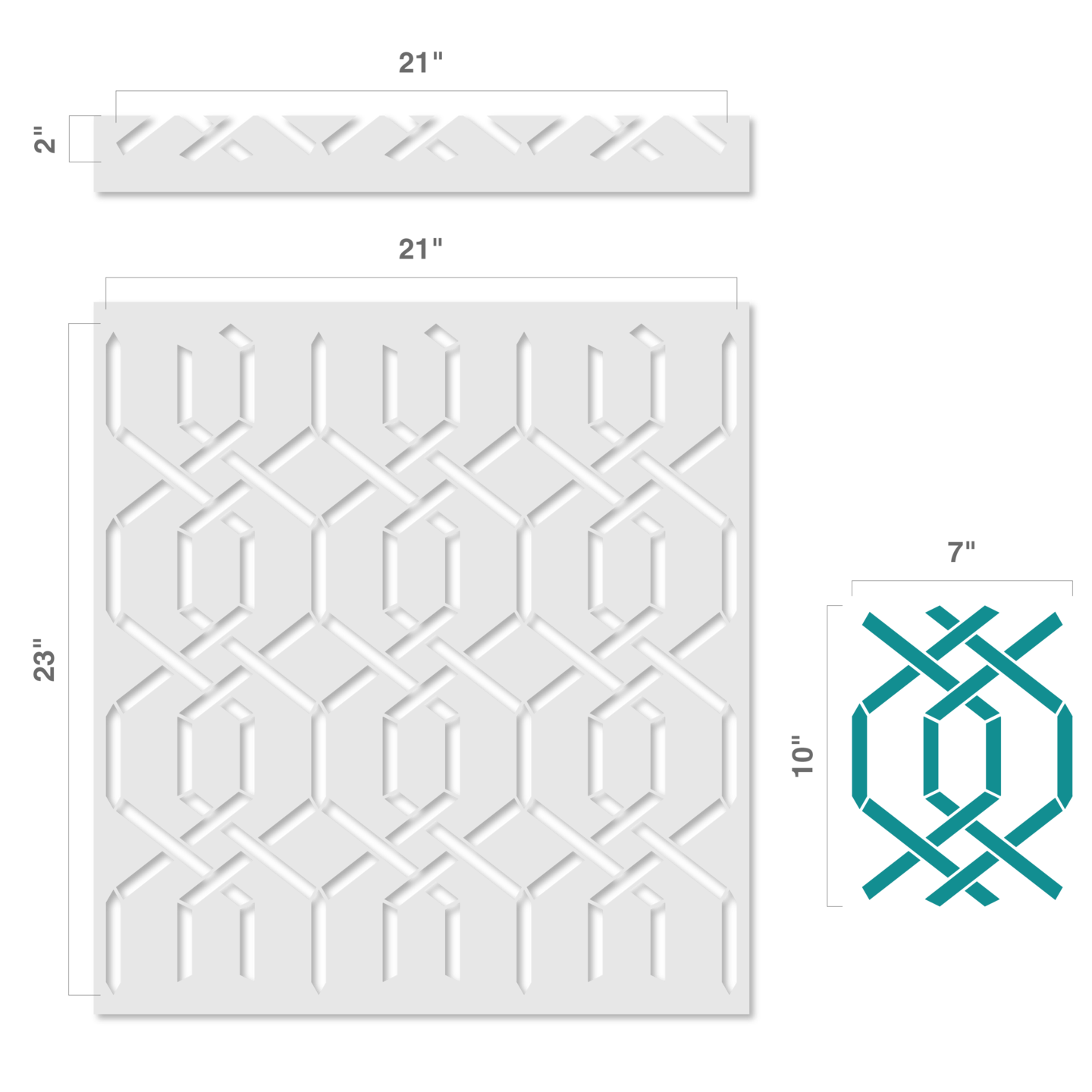 Moorish Lattice Wall Stencil | 3729 by Designer Stencils | Pattern Stencils | Reusable Stencils for Painting | Safe &#x26; Reusable Template for Wall Decor | Try This Stencil Instead of a Wallpaper | Easy to Use &#x26; Clean Art Stencil Pattern