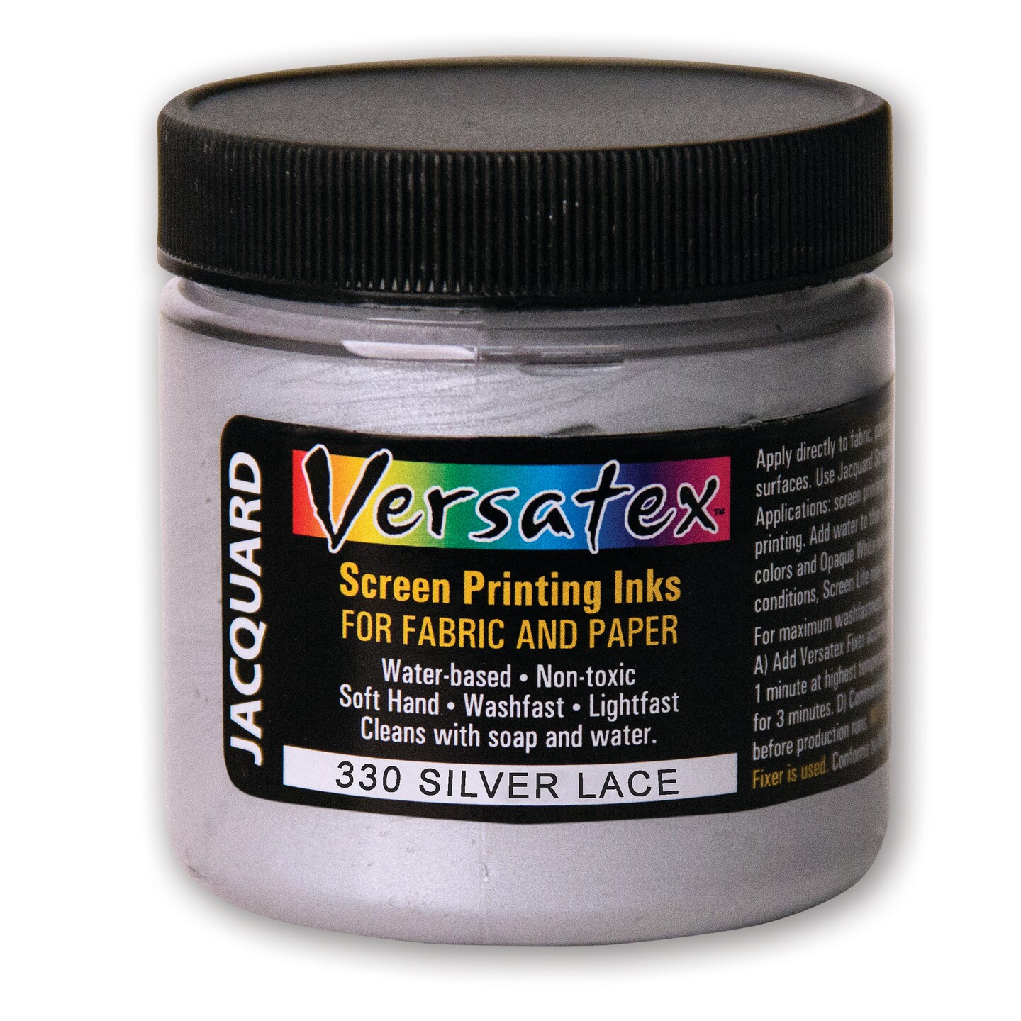 Printer Ink Silver Jacquard Versatex Screen Printing Ink, 4 oz., Silver Lace | Michaels