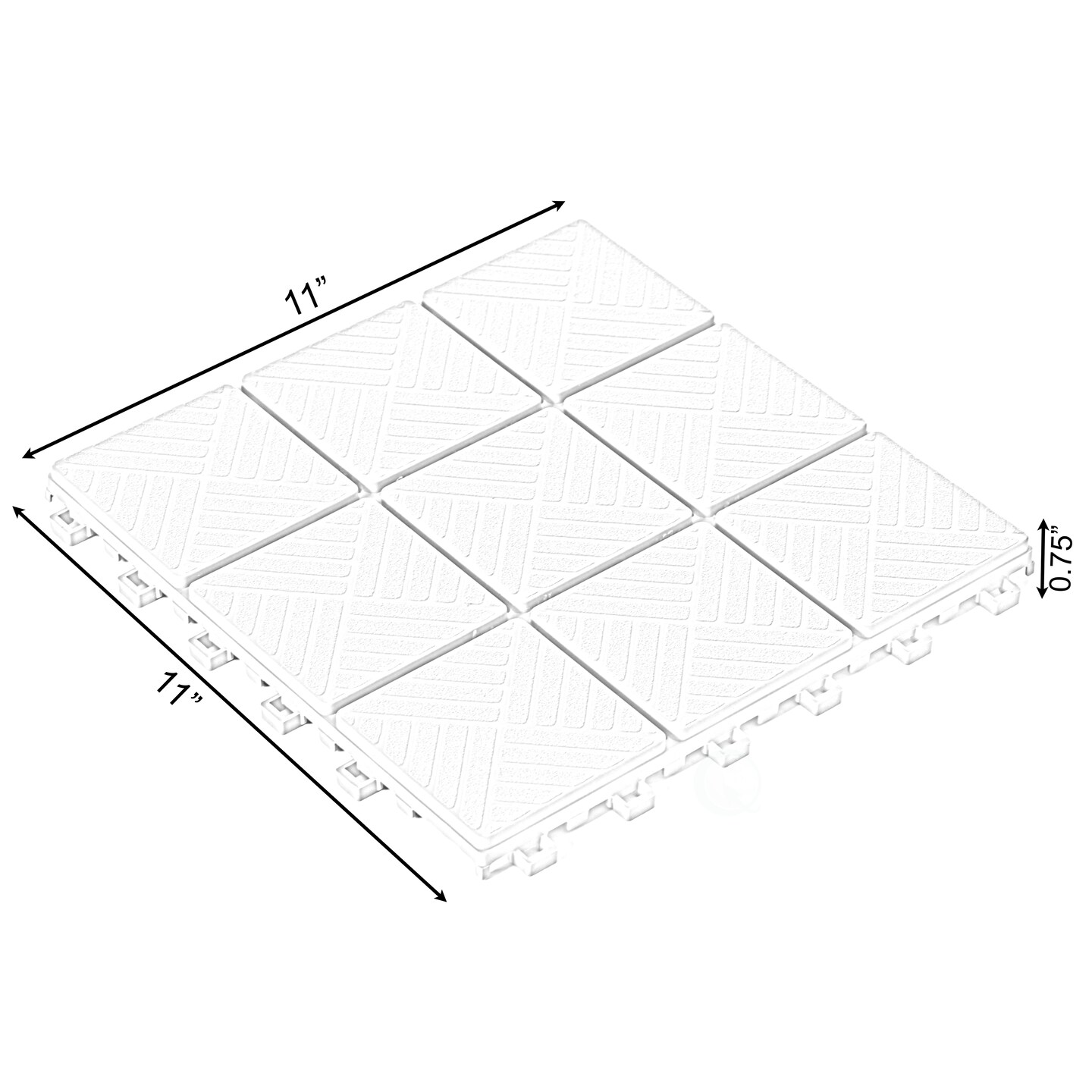 Gray Interlocking Garden Path Tiles Outdoor Flooring Decorative Floor Grass Paver, Pack of 5