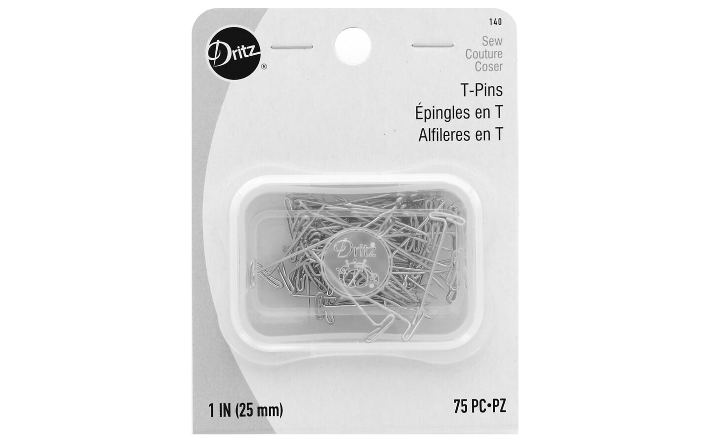 Notions - Dritz Quilter's Straight Pins # 1461 - Size 3 - 2 inches Lon