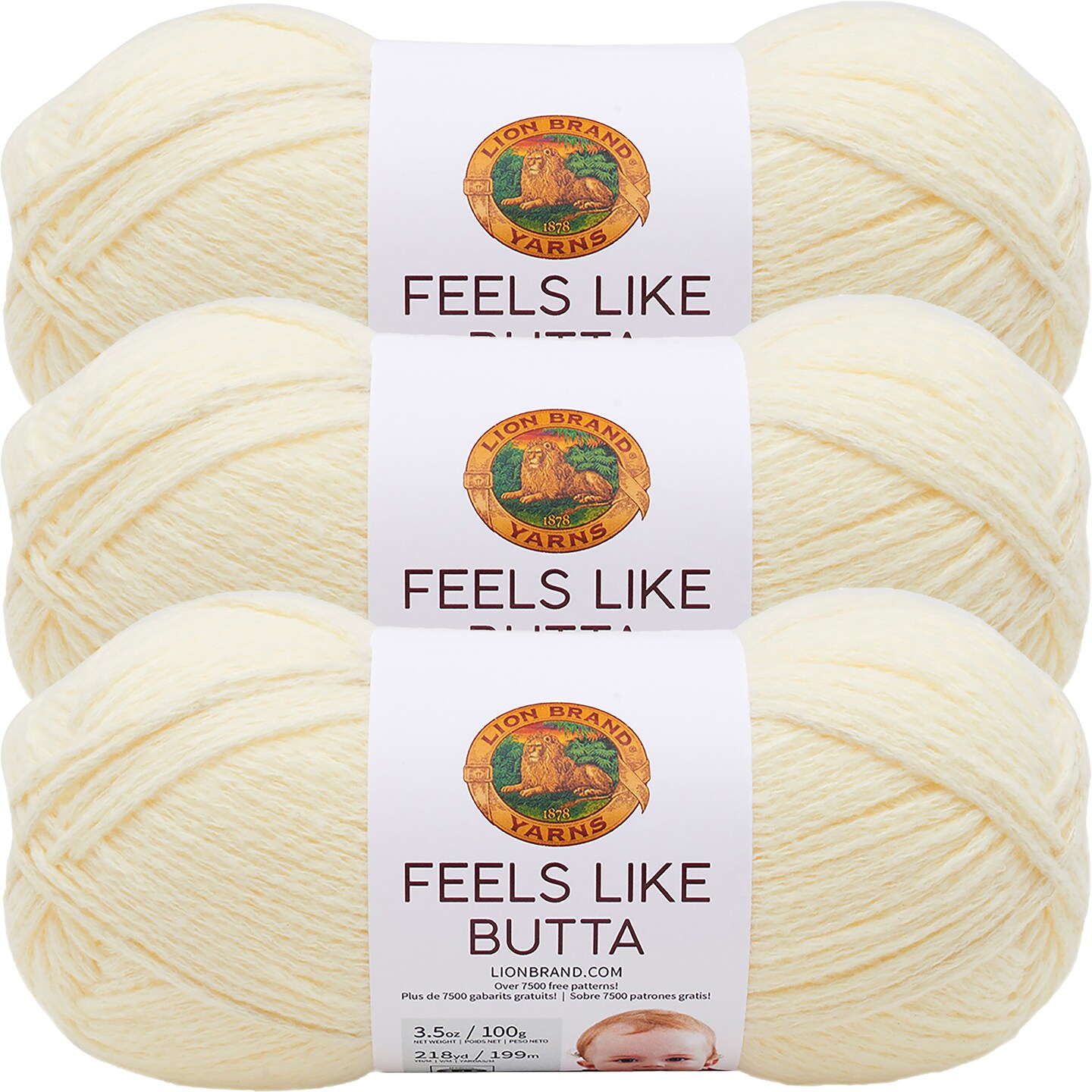 (3 Pack) Lion Brand Yarn Feels Like Butta Yarn, Lemon | Michaels