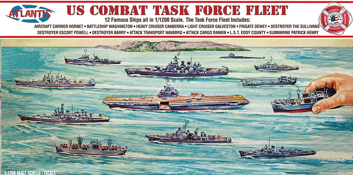 Atlantis Plastic Model Kit -US Combat Task Force Fleet 12 Ships