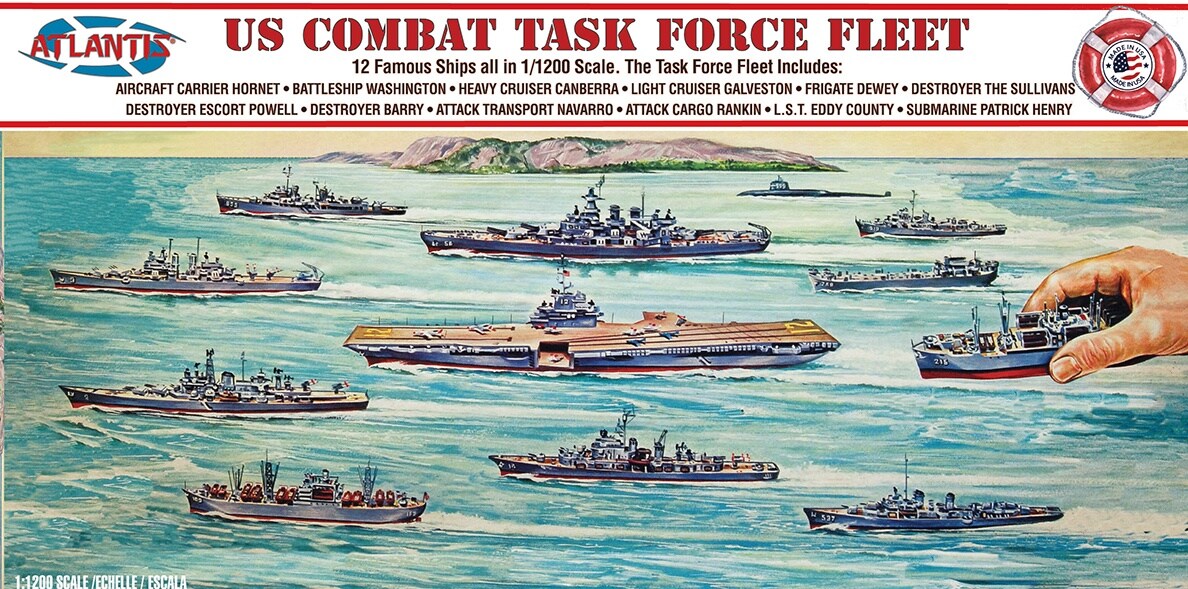 Atlantis Plastic Model Kit-US Combat Task Force Fleet 12 Ships