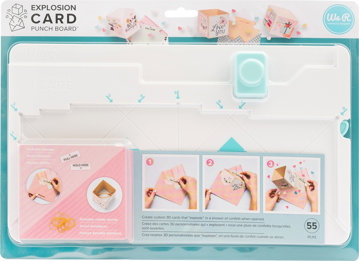 We R Memory Keepers Explosion Card Punch Board-