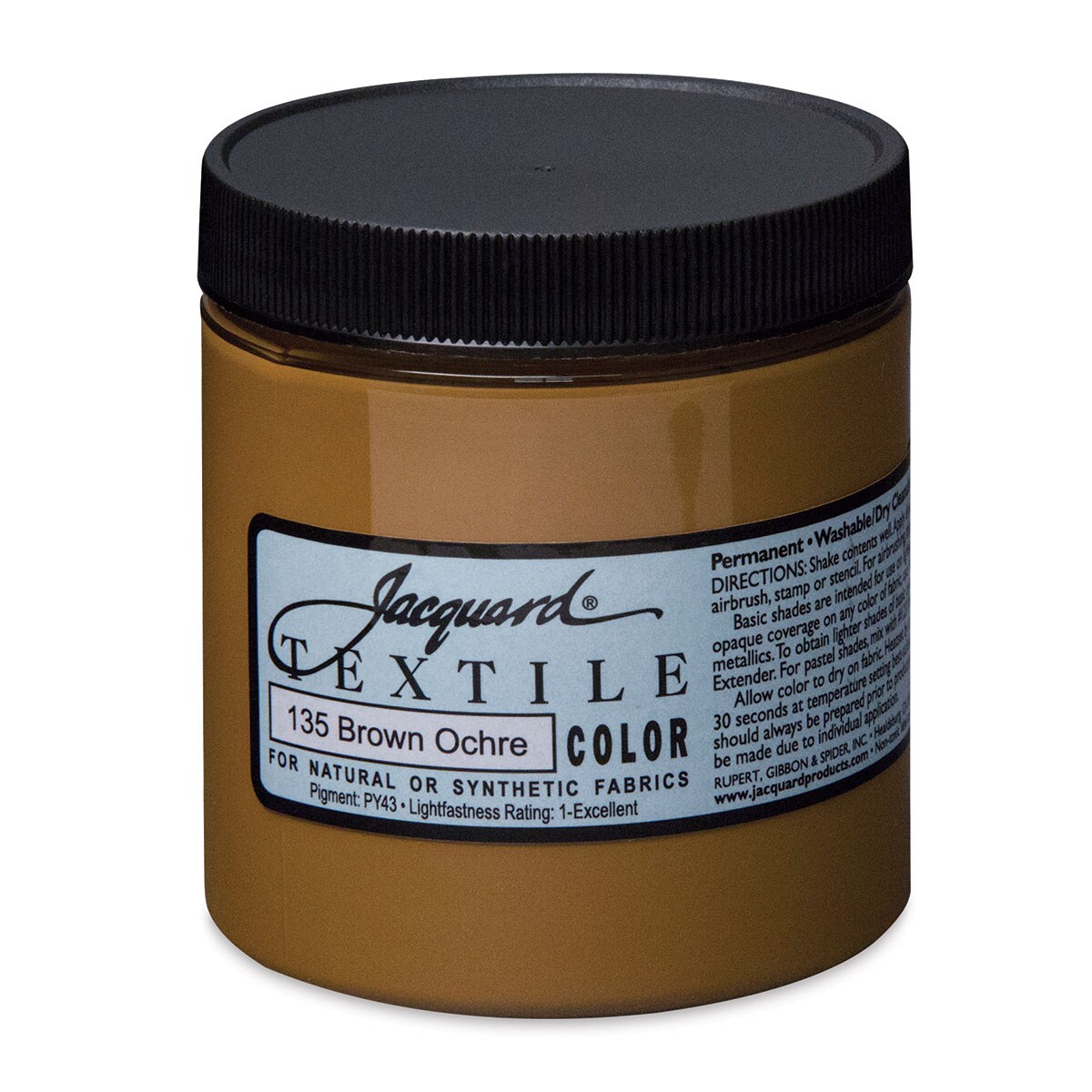 Jacquard Textile Color Brown Ochre, 8 oz jar Michaels