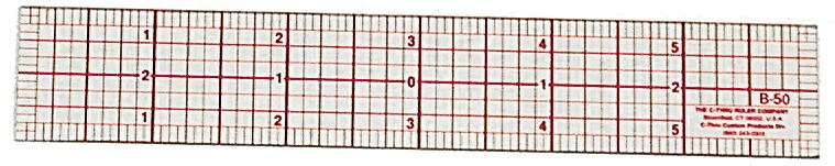 C-Thru Graph Beveled Edge Ruler, 1&#x22; x 6&#x22;