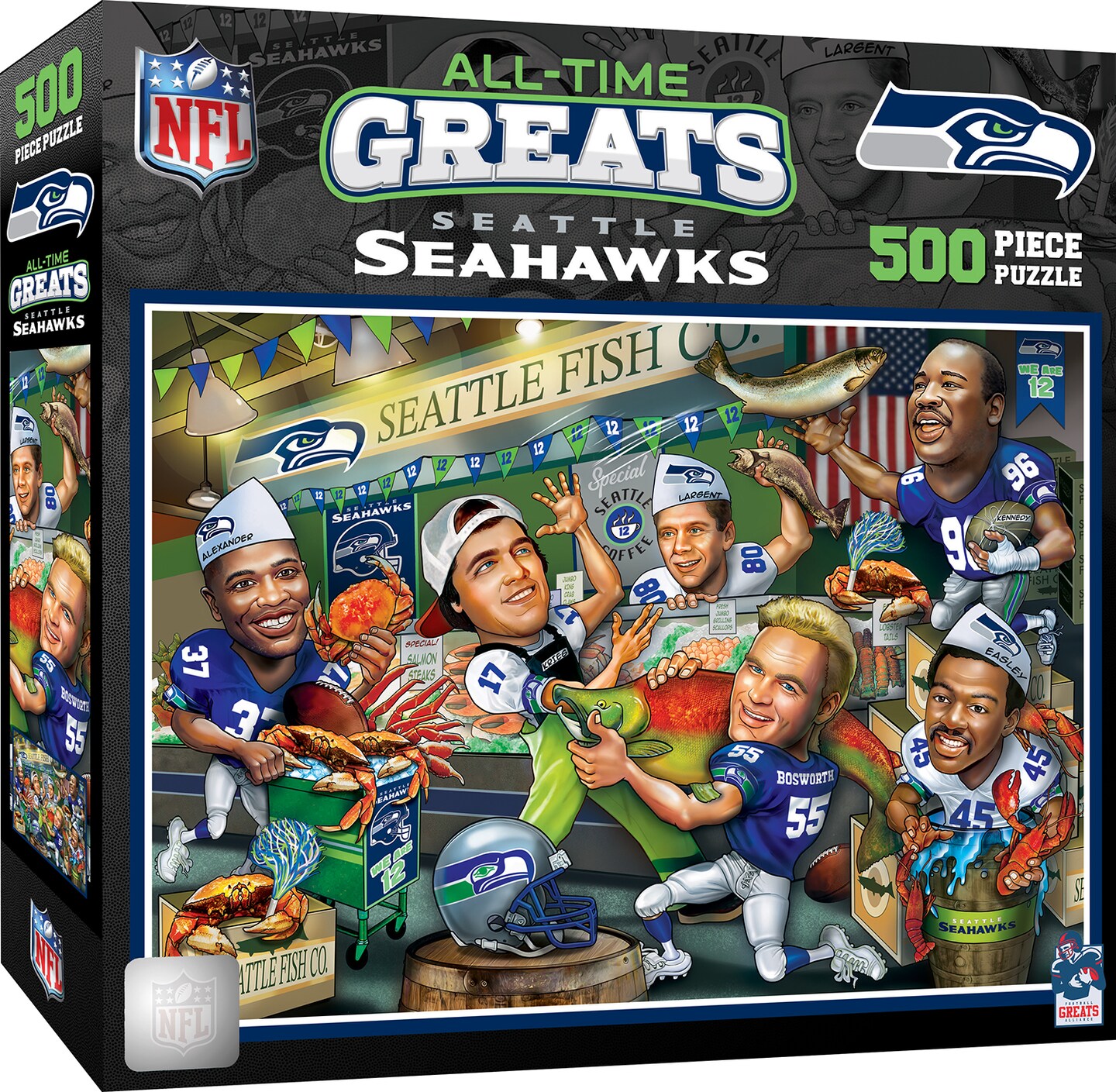 MasterPieces 500 Piece Officially Licensed Puzzles - Seattle Seahawks All  Time Greats NFL Jigsaw Puzzle for Adult, Family, or Kids 18x24