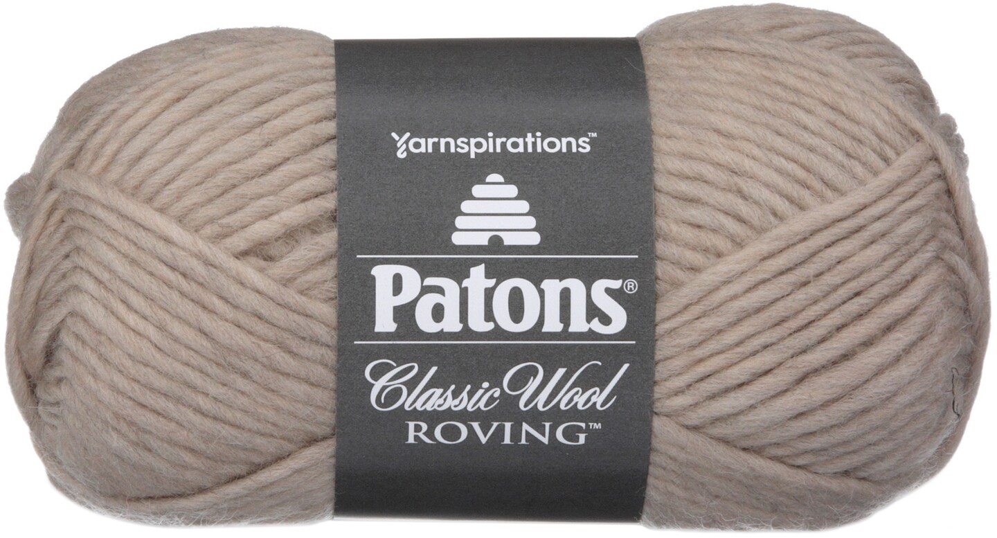 Patons Classic Wool Roving Yarn-Natural