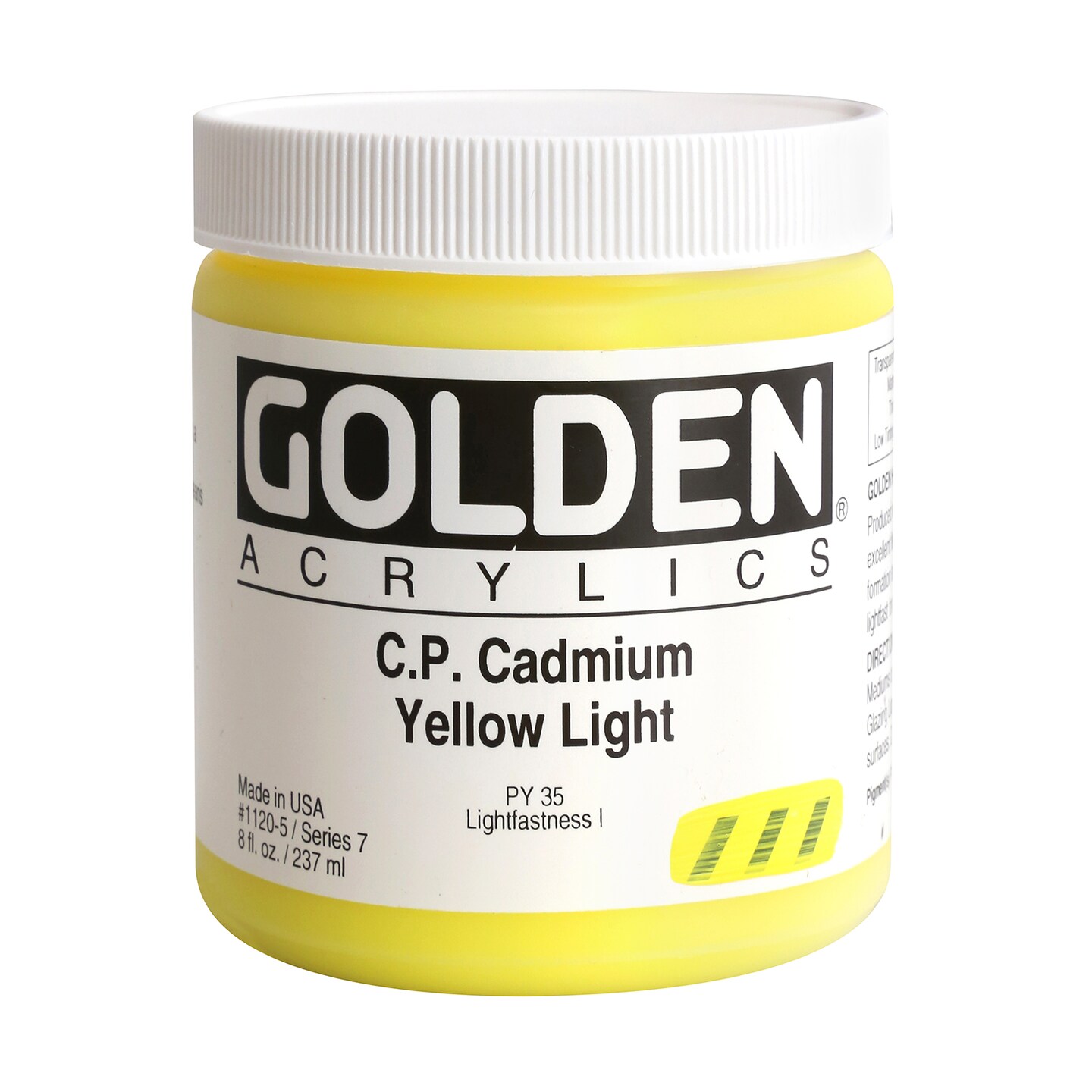 Golden Heavy Body Acrylic 8 oz - Cadmium Yellow Light