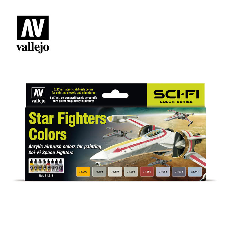 Vallejo   Star Fighters Colors (8) Sci-Fi 8 Color Set