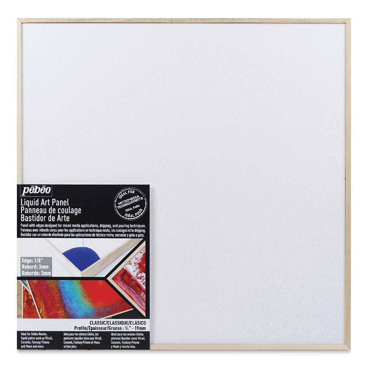 Pebeo Liquid Art Panel - 10&#x22; x 10&#x22;, 3/4&#x22; Profile
