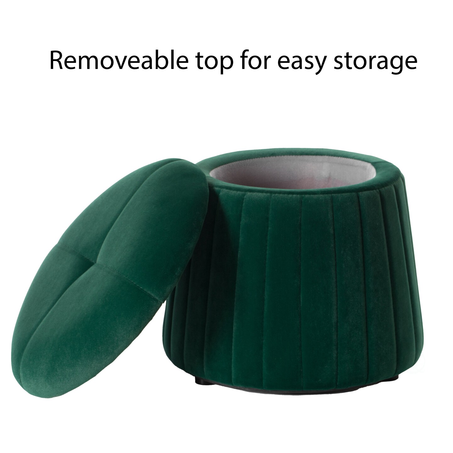 Modern Tufted Velvet Mushroom Shape Storage Ottoman Storage Stool Trunk