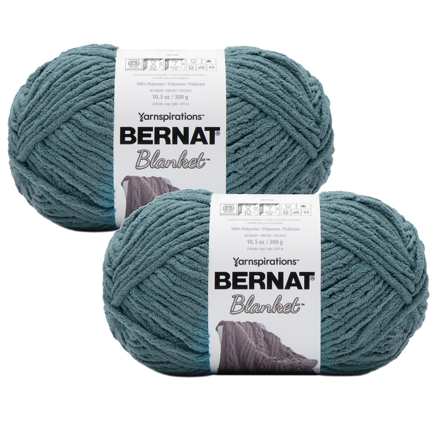(Pack of 2) Bernat Blanket Big Ball Yarn-Lagoon