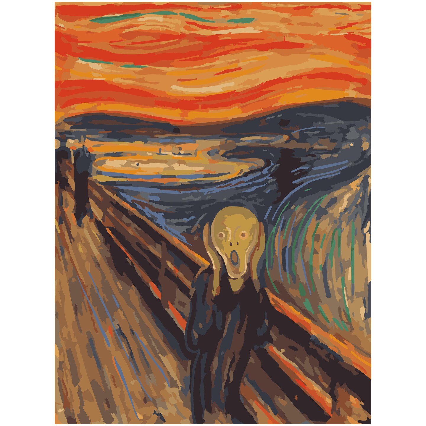 Winnie's Picks Adult Paint by Numbers Kit, 16" x 20", The Scream - Edvard Munch