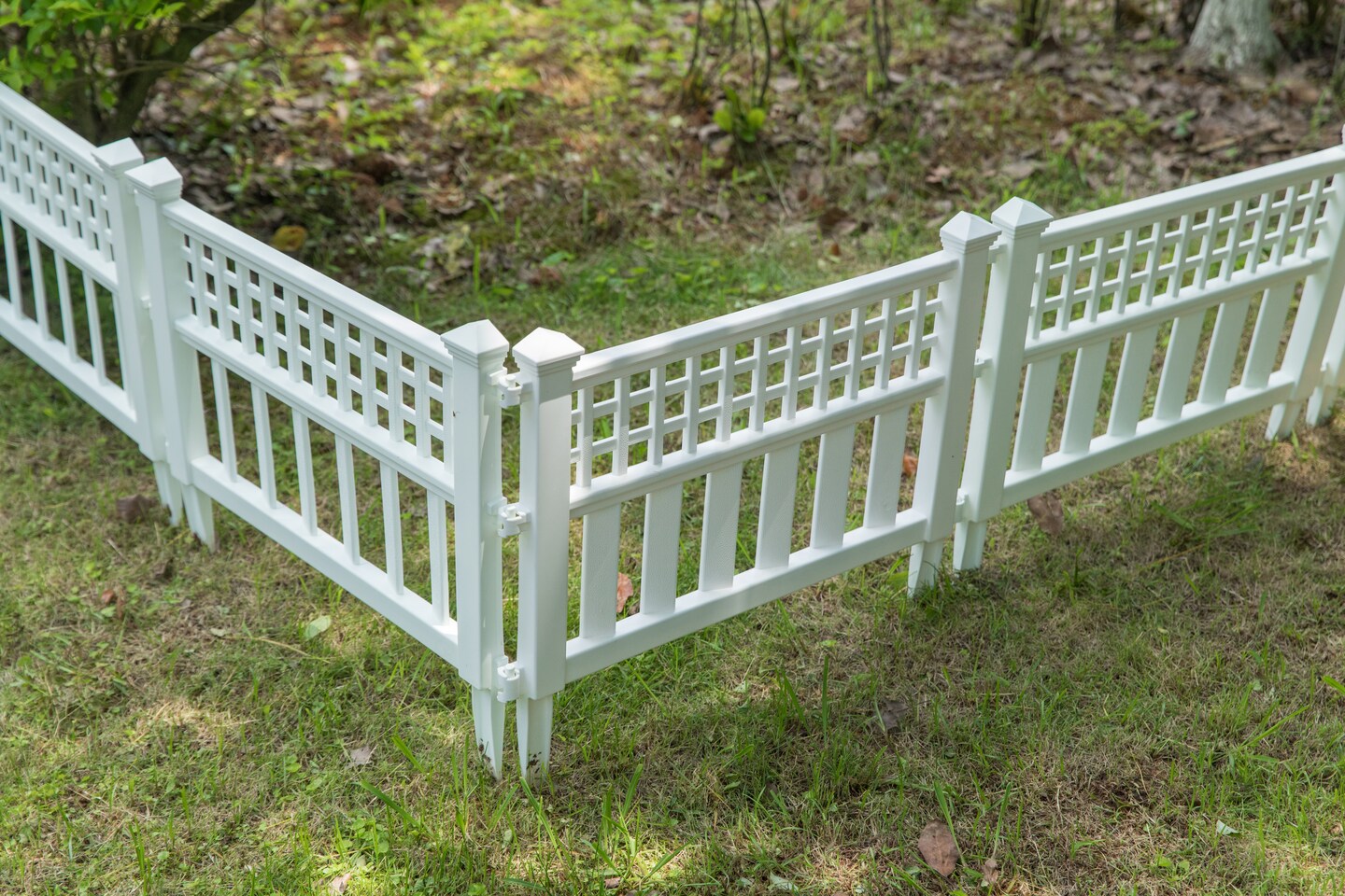 Garden Gate Patio Picket Fence Flower Bed Border White Vinyl Edging elite-compact-4ft-wide-greenhouse-greenhouse-pro