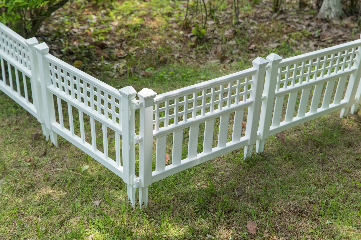 Garden Gate Patio Picket Fence Flower Bed Border White Vinyl Edging